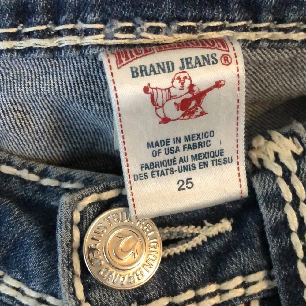 True Religion straight low‎ waist nat mega T jeans size 25 tall